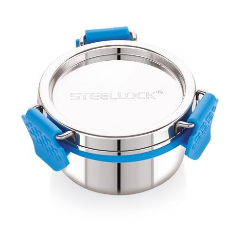 STEELLOCK PRO Stainless Steel Container/Dabba with Steel Lid Airtight for Food Storage, Easy to Carry, Leak Proof and Stackable (SLP-111/150 ML). - Image 1