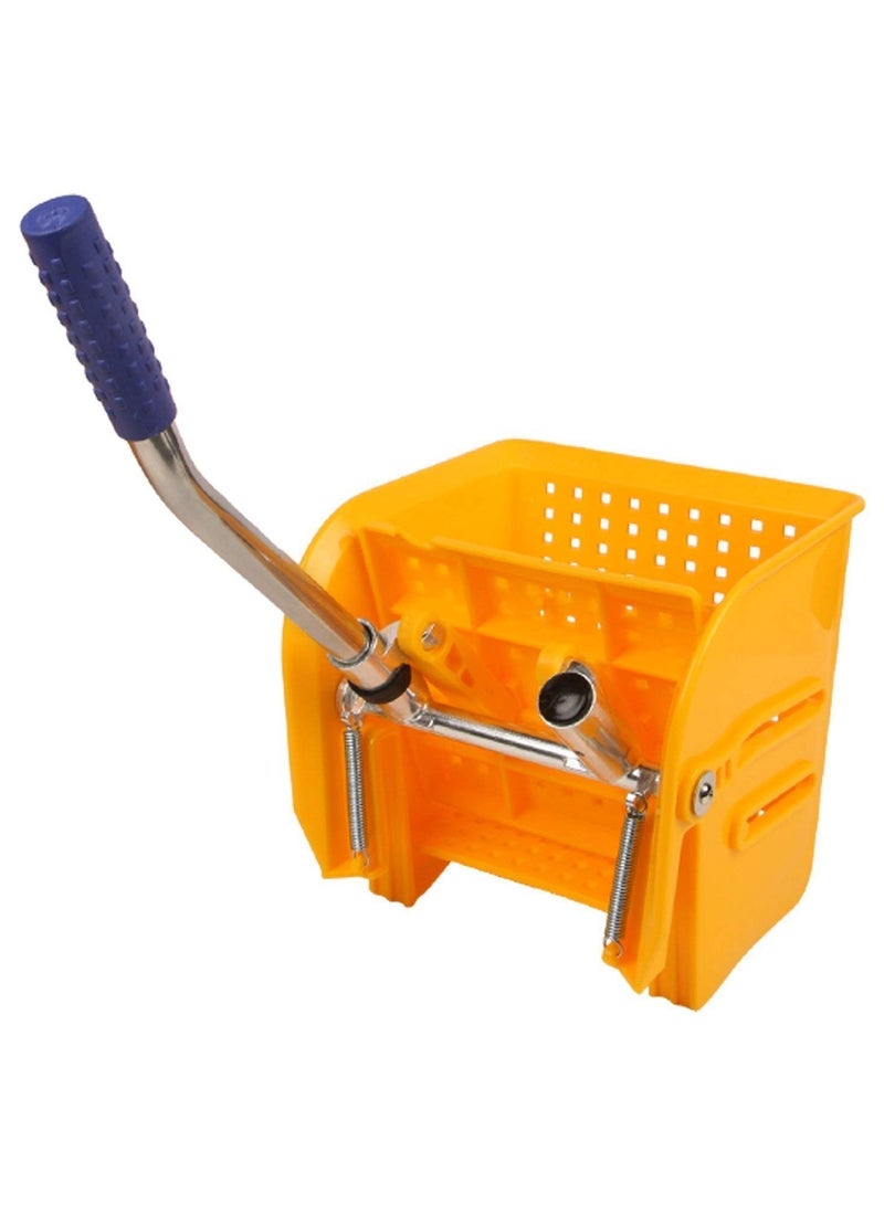DubaiGallery Singhal Plastic Single Bucket Mop Wringer Trolley, 20 L Capacity, Yellow - Image 4