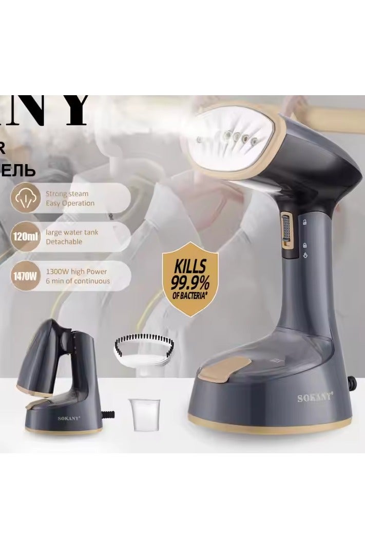 sokany 1300W 120mm SK-3065 Garment Steamer is specially designed for ease of use and light on the hand. It automatically turns off and on and heats up in 45 seconds (one-year warranty).  - Image 1