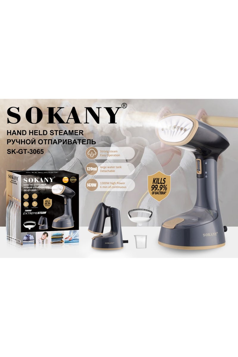 sokany 1300W 120mm SK-3065 Garment Steamer is specially designed for ease of use and light on the hand. It automatically turns off and on and heats up in 45 seconds (one-year warranty).  - Image 2