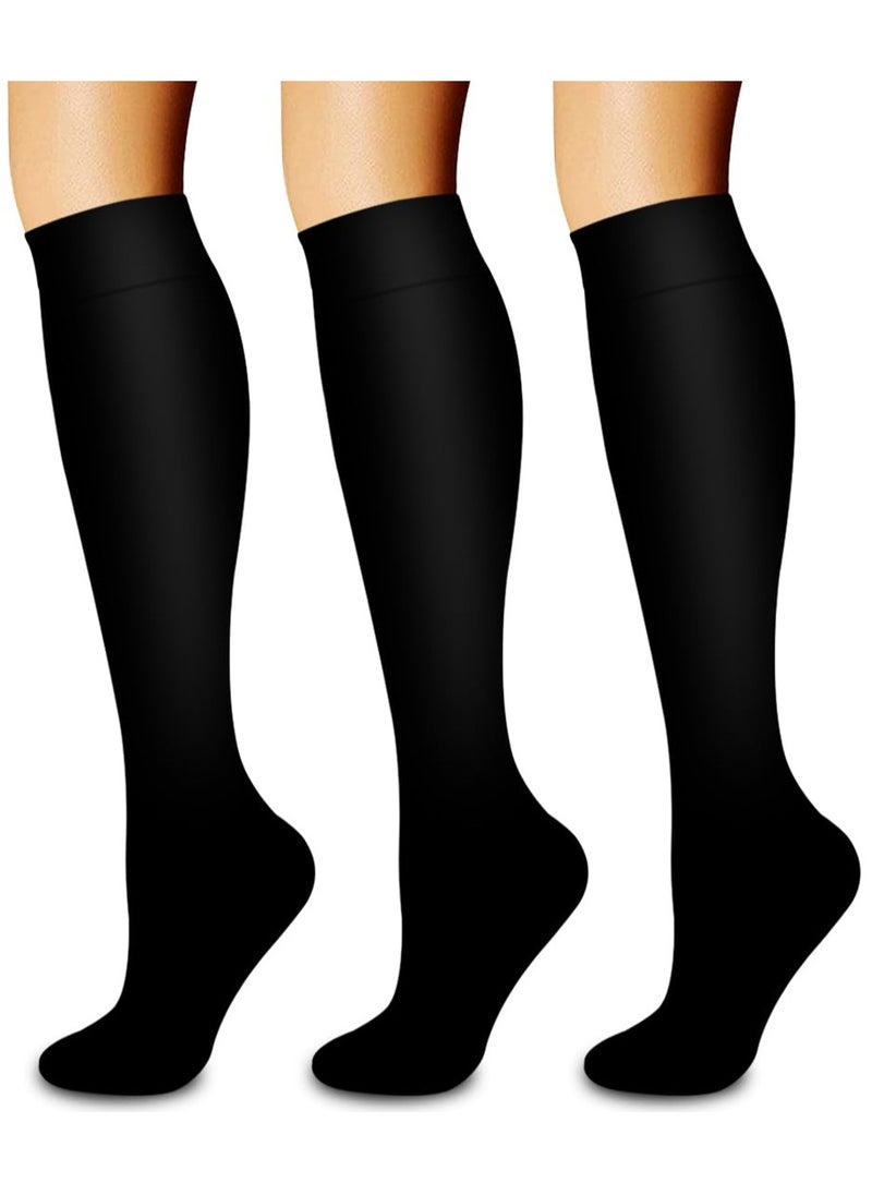 VIUAUAX 3 piece Medical Compression Socks-Compression Socks For Women and Men Circulation Relief for Calf and Sole Fatigue, Best Support for Nurses, Running, Hiking and Recovery  - Image 1