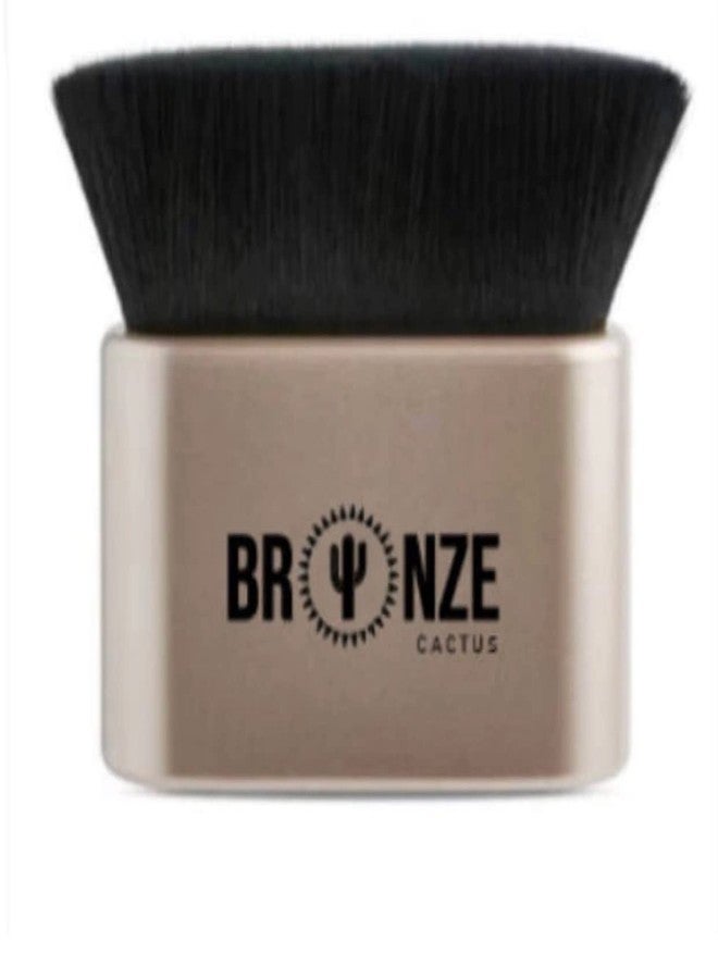 Bronze Cactus Flat Top Kabuki Makeup Blending Brush, Premium Quality Synthetic with Super Soft Bristles, Non-Absorbent Material, Multipurpose Cosmetic Makeup Brush, Self Tanning Applicator Brush - Image 1