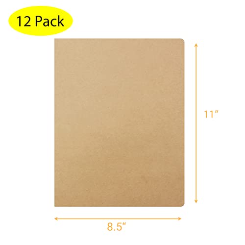 zmybcpack 12 Pack Large Dot Grid Notebook Journals Bulk, 8.5" x 11" Dotted Journals Notebook for Travelers, College Students, Office-Subject Notebooks 60 Dotted Pages/30 Sheets - Image 2