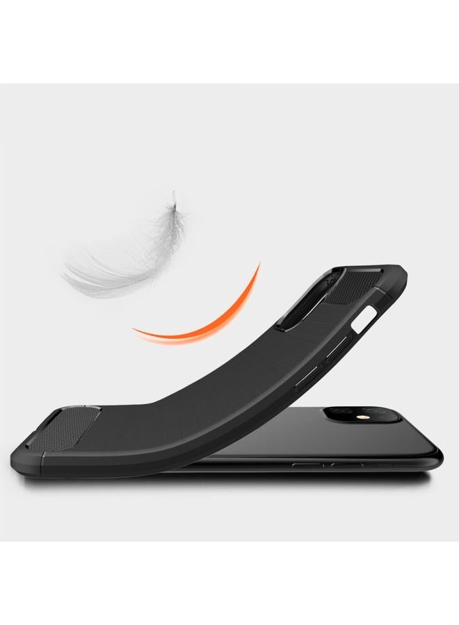 اس-توب جراب لهاتف iPhone 11 مصنوع من ألياف الكربون TPU بملمس ناعم - Image 5