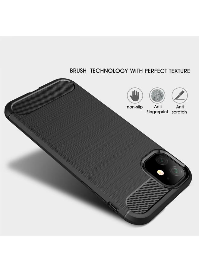 اس-توب جراب لهاتف iPhone 11 مصنوع من ألياف الكربون TPU بملمس ناعم - Image 2