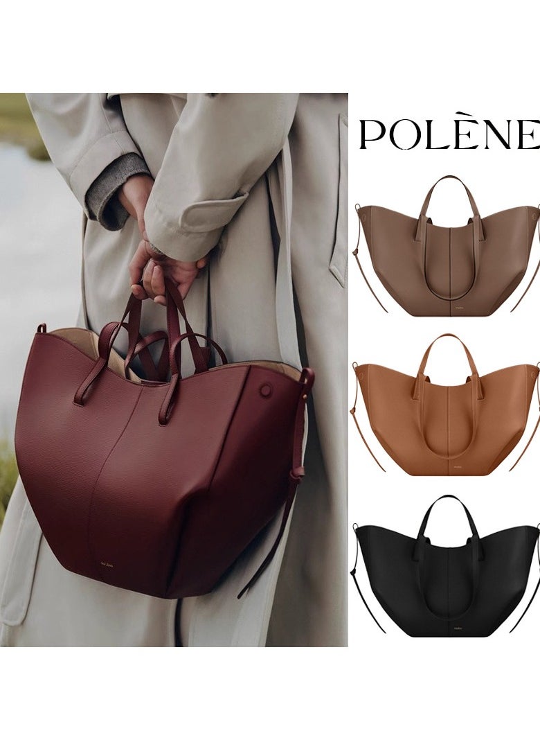 NIBEMINENT - Polene Wings Bag Poling Entote Bag Womens Niche Large Capacity Bag Commuter Shoulder Bag All-match Handbag - Image 1