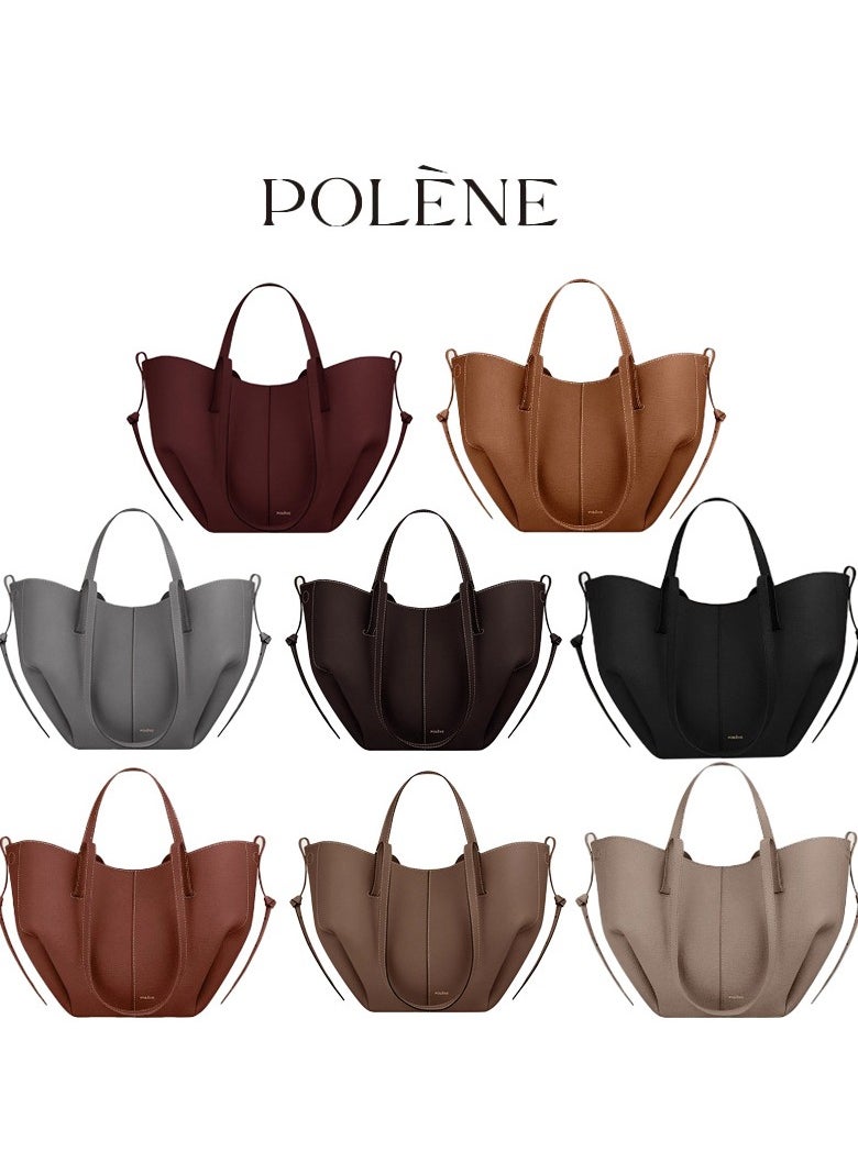 NIBEMINENT - Polene Wings Bag Poling Entote Bag Womens Niche Large Capacity Bag Commuter Shoulder Bag All-match Handbag - Image 1