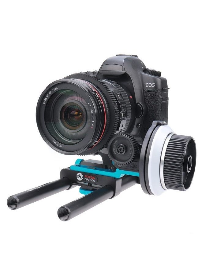 Fotga - DP3000 M1 DSLR Follow Focus Puller with Flexible Gear Belt for 15mm Rail Rod Rig for DSLR HDSLR DV 5D II III IV 6D 7D 70D 60DEOS R RP R5 R6 A7 A7R A7S II III A9 GH4/5/5s Z6 Z7II - Image 1