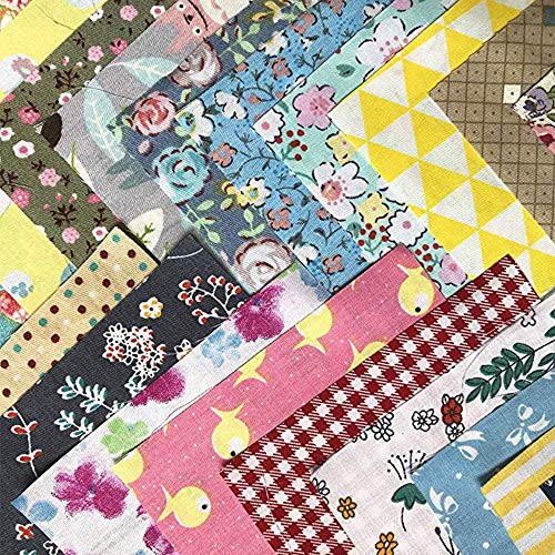 OJYUDD 150Pcs 4" x 4" (10cm x 10cm) Cotton Craft Fabric Bundle Squares,Squares Sheets Patchwork,Pre-Cut Quilt Squares,DIY Sewing Quarters Bundle,Quilting Fabric Bundles - Image 4