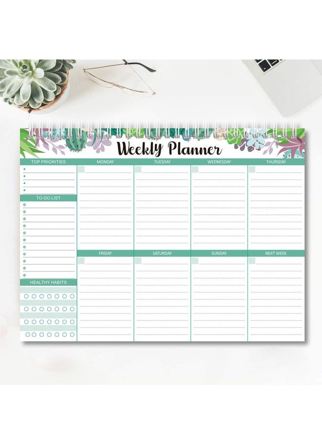 Muyixin - Weekly Desk Planner and To Do List Notepad-19X25.4cm - Image 1