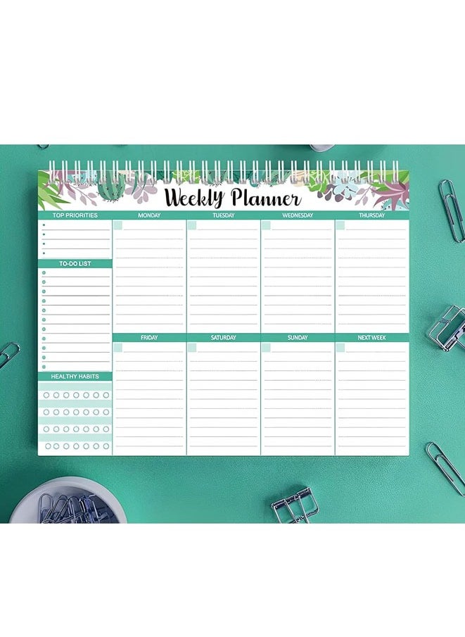 Muyixin - Weekly Desk Planner and To Do List Notepad-19X25.4cm - Image 1