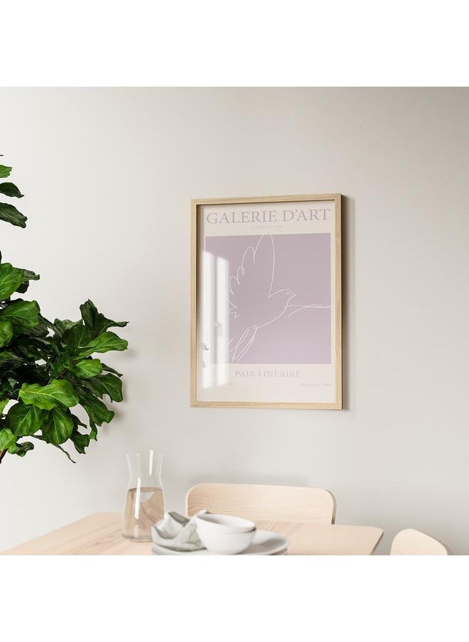 Zaboon - Frame with poster, Paix Lineaire, 50x70 cm - Image 1
