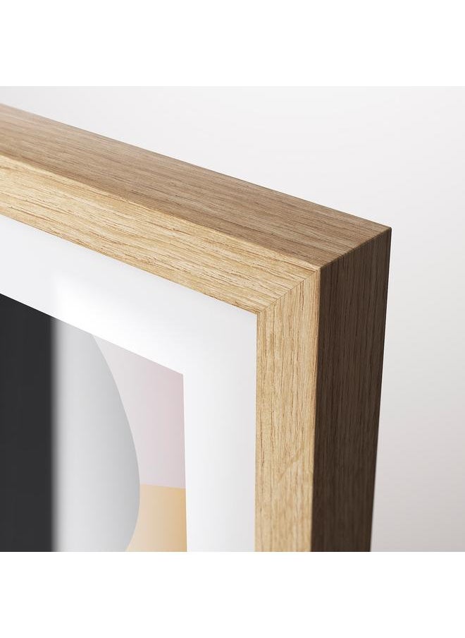 Zaboon - Frame with poster, Paix Lineaire, 50x70 cm - Image 1