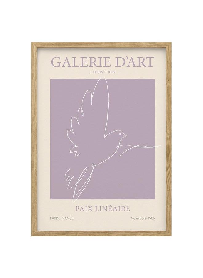 Zaboon - Frame with poster, Paix Lineaire, 50x70 cm - Image 1