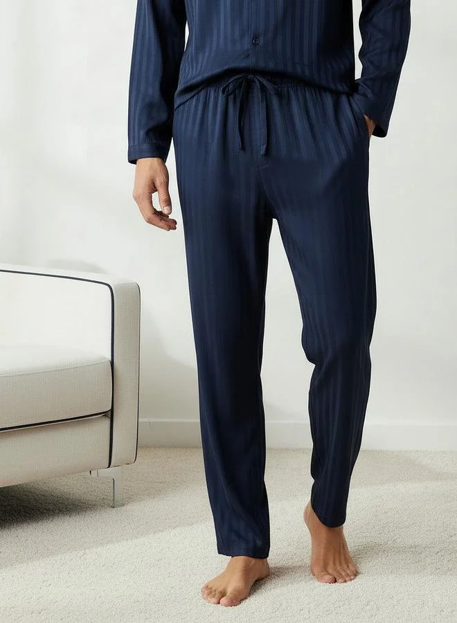 Splash FAV  Men Modal Striped Button Front Nightwear Set for Men | Best Price UAE