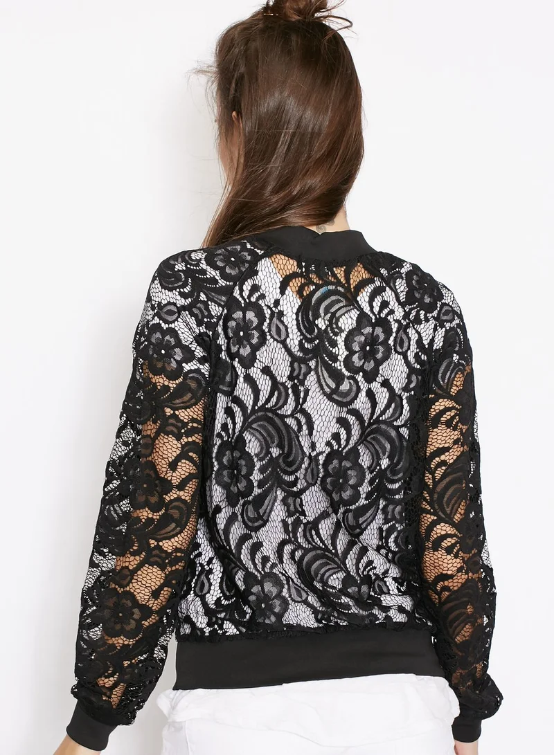 Ginger Lace Bomber Jacket