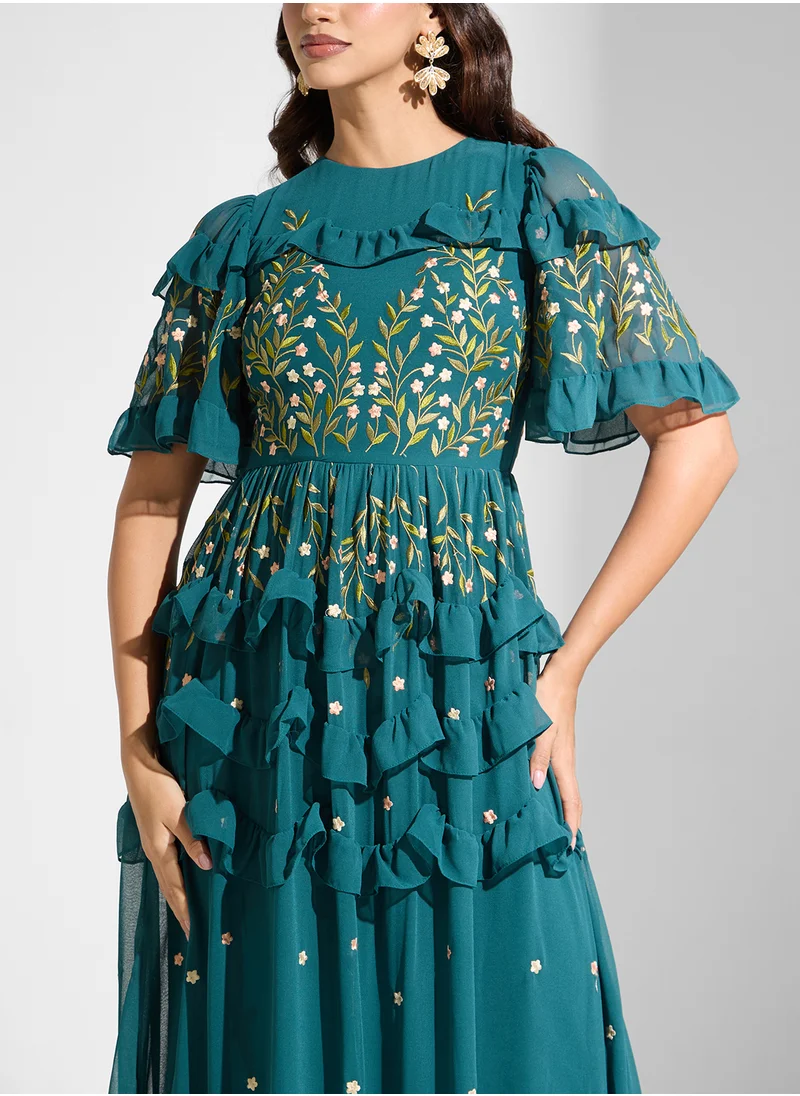 Frock and Frill Embellished Frilled Dress