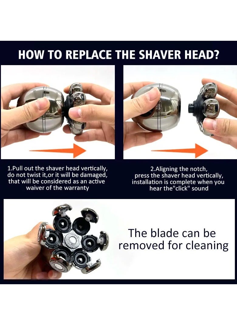AROAQ - Bald Self-Shaving Men's Razor Rechargeable Floating High-Power Electric Shave - Image 1