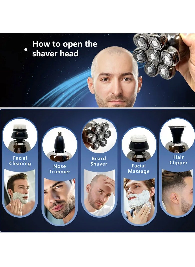 AROAQ - Bald Self-Shaving Men's Razor Rechargeable Floating High-Power Electric Shave - Image 1