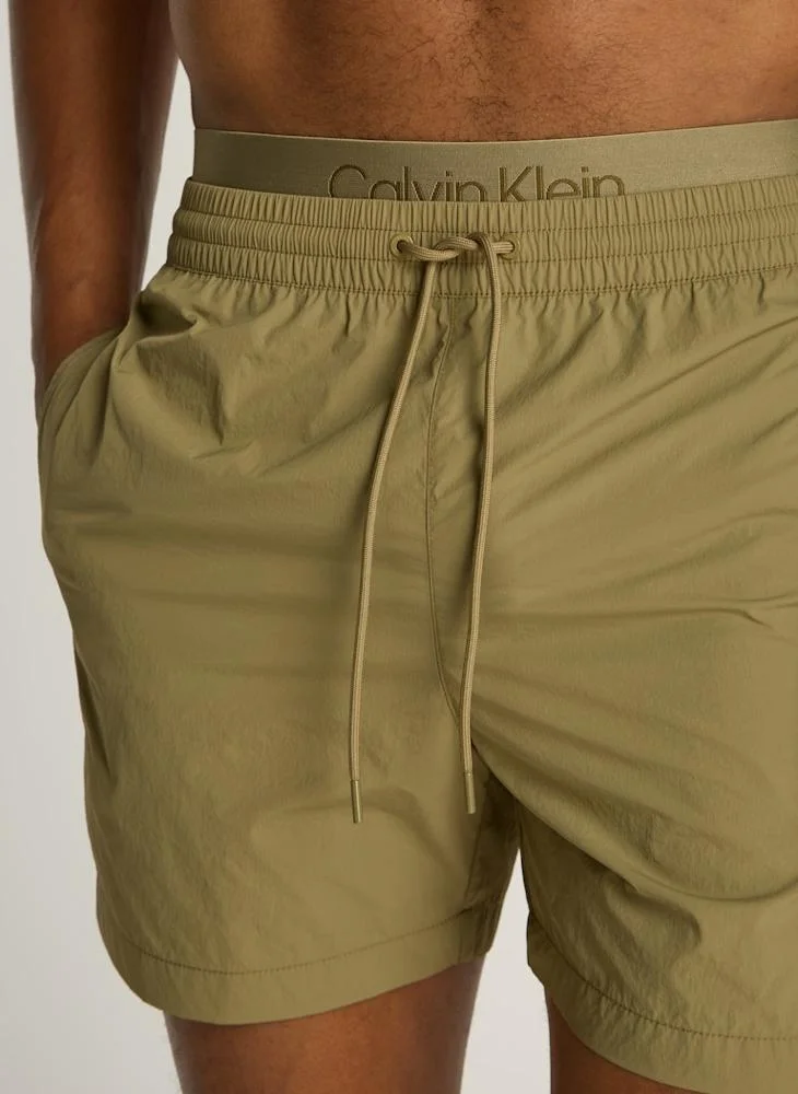 كالفن كلاين Logo Band Drawstring Shorts