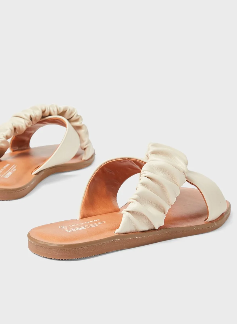 CALL IT SPRING Scrunchee Strappy Slip Ons