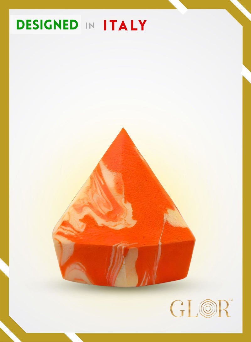 GLOR Elegance Beauty Blender – Latex-Free Professional Makeup Sponge for Liquid Foundation, Powder and Cream, Wet and Dry Use, Vegan and Cruelty-Free - Image 1