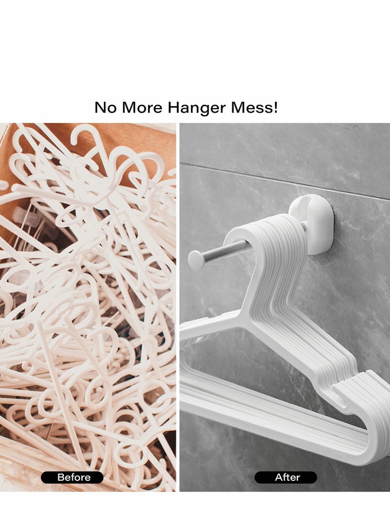 Y&D Hanger Stacker Clothes Hangers Storage Holder Set, 2PCS 304 Stainless Steel Organizer Stacker, Space Saving Caddy Stand for Closet Laundry Room  - Image 3
