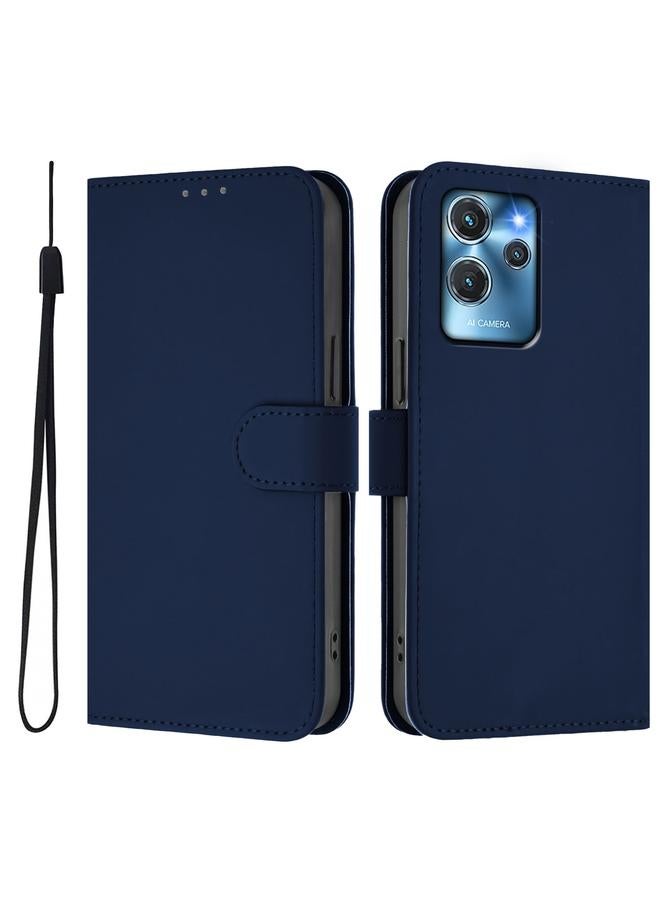 S-TOP Case For Oukitel C32 Skin Feel Solid Color Leather Phone Case with Lanyard - Image 2