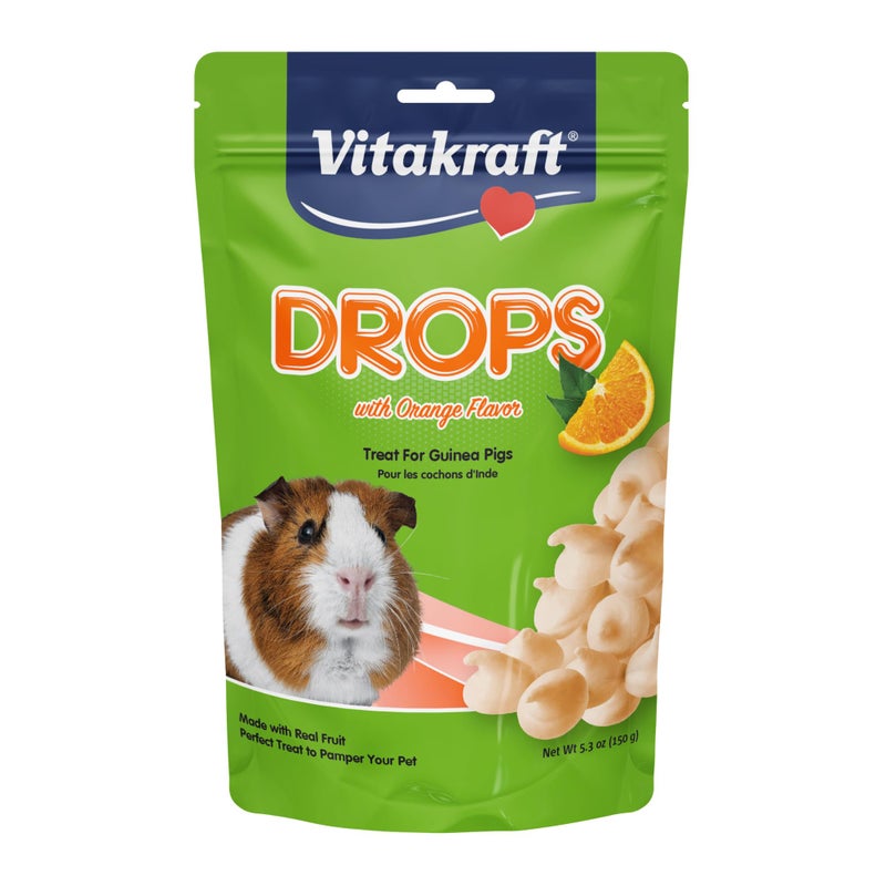 Vitakraft Drops Guinea Pig Treat - Orange - Yogurt Treats for Guinea Pigs Orange 5.3 Ounce (Pack of 1) - Image 1