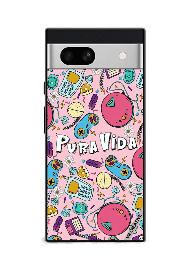 VR CREATIVE Protective Case Cover For Google Pixel 7a Pop Art Design Multicolour - Image 1