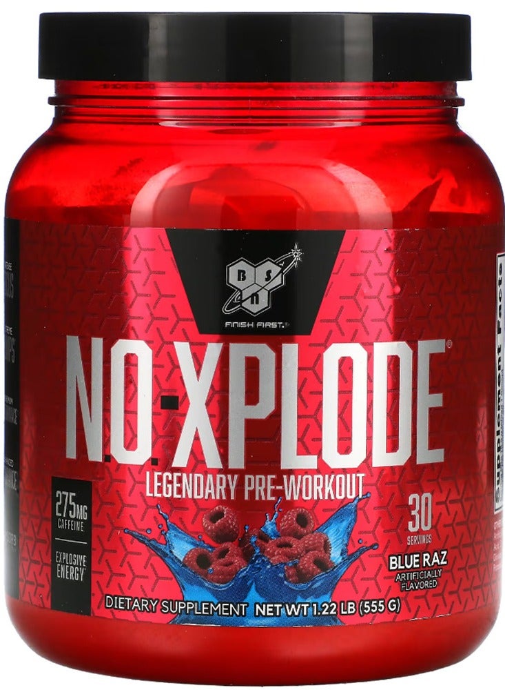 BSN NO-Xplode, pre-workout , Energy , Endurance , Blue Raspberry, 30
