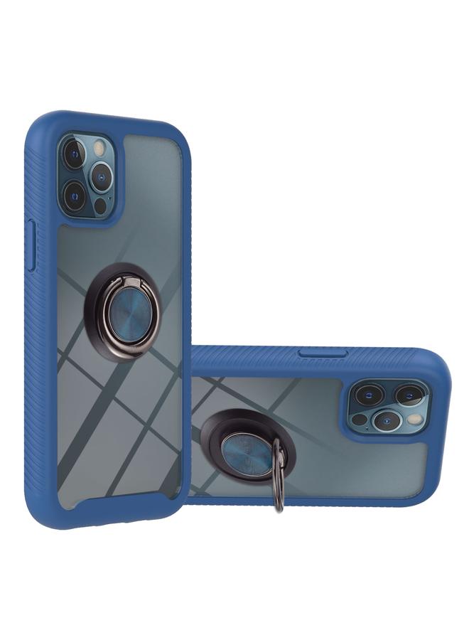 اس-توب جراب لهاتف iPhone 12 Pro Max Starry Sky بلون سادة مقاوم للصدمات من البولي كربونات + جراب واقٍ من مادة TPU مع حامل حلقي ووظيفة مغناطيسية - Image 1