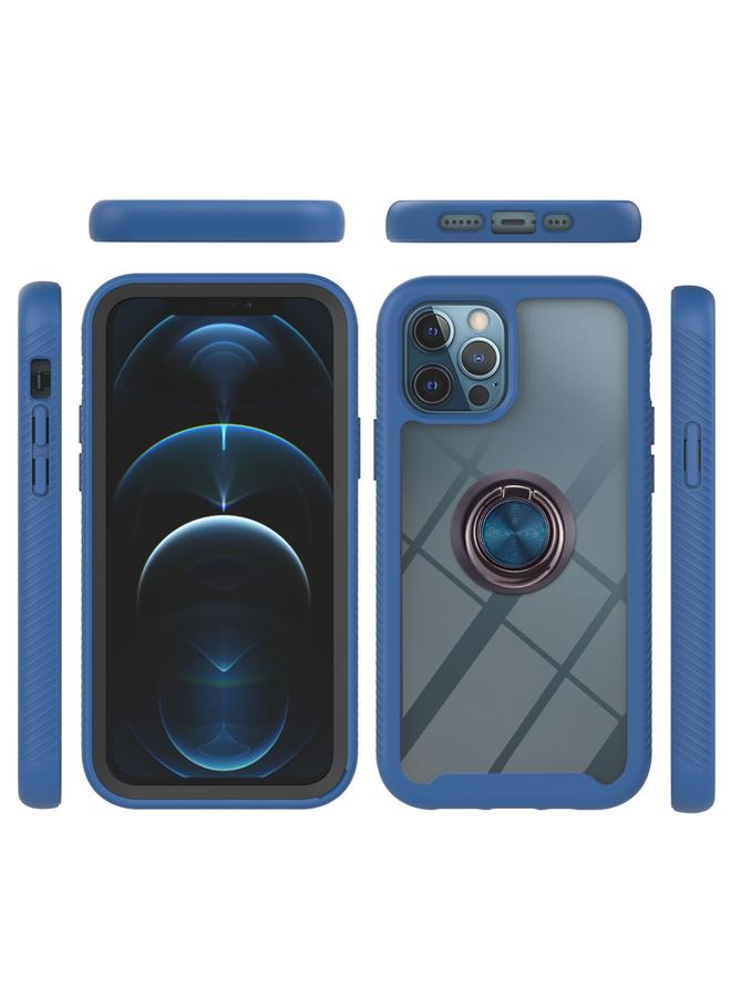 اس-توب جراب لهاتف iPhone 12 Pro Max Starry Sky بلون سادة مقاوم للصدمات من البولي كربونات + جراب واقٍ من مادة TPU مع حامل حلقي ووظيفة مغناطيسية - Image 2