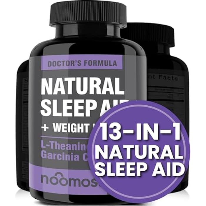 NooMost Natural Sleep Aid Supplements with Magnesium,L theanine & Garcinia | Sleep Pills for deep & Restful Sleep for Adults | Non-Habit-Forming | Helps Fall Asleep Fast Stay Asleep Longer | 60 Tabs - Image 1