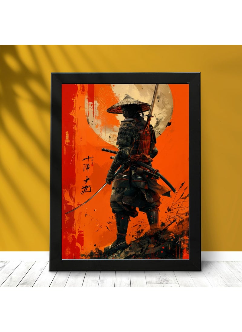 Master Flame Master Flame Asian Themed Aesthetic Wall Art Poster for Cafe Studio Restaurants Hotels Living Room Home Wall Decor FrameFrameless Warrior Samurai ASIA0 A3 Framed  - Image 4