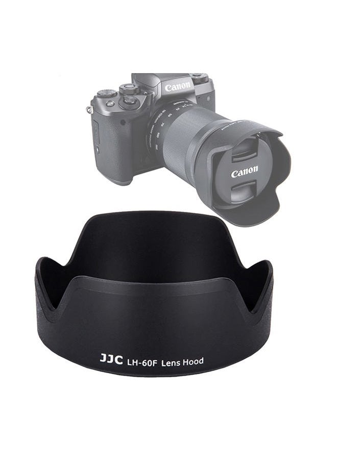 Fotasy غطاء عدسة JJC LH-60F مخصص، متوافق مع عدسة كانون EF-M 18-150mm f/3.5-6.3 is STM / RF-S 18-150mm F3.5-6.3 is STM، بديل EW-60F، غطاء RFS 18-150mm؛ ظل EF M 18 150mm - Image 1