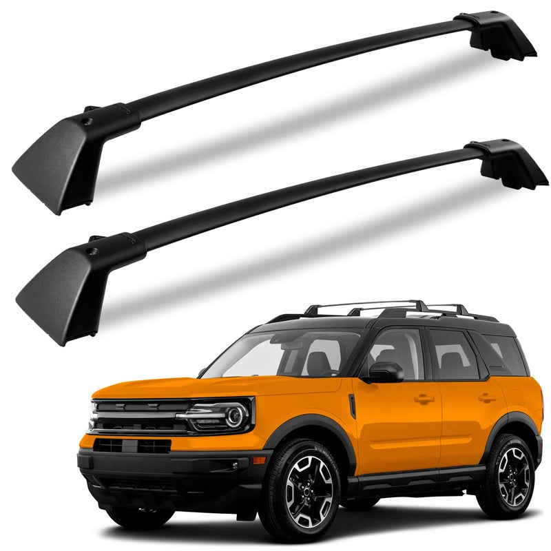 KINGGERI 265lbs Roof Racks Cross Bars Fit for Ford Bronco Sport OffRoad Badlands 20212025 OuterBanks 20222025 First Edition 2021 Heavy Duty Aluminum Crossbars All Metal Luggage Accessories