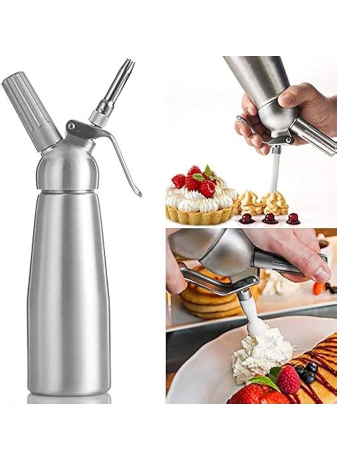 Professional Whipped Cream Dispenser500ml with Aluminum Charger & 3 Decorating Nozzles – Compatible with N20 Cartridges - Image 5