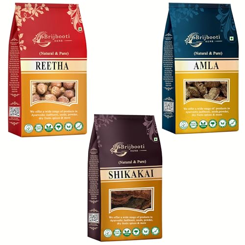 BrijBooti Reetha Amla Shikakai Combo Pack for Hairs (Raw Form) 1800 Gr - Image 1