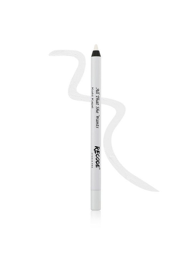 Recode All That She Wants White Matte Pencil Kohl Kajal | 1.20g | 14hrs Long Lasting | Waterproof & Smudgeproof Kohl | One Stroke Gliding Effect - Image 1
