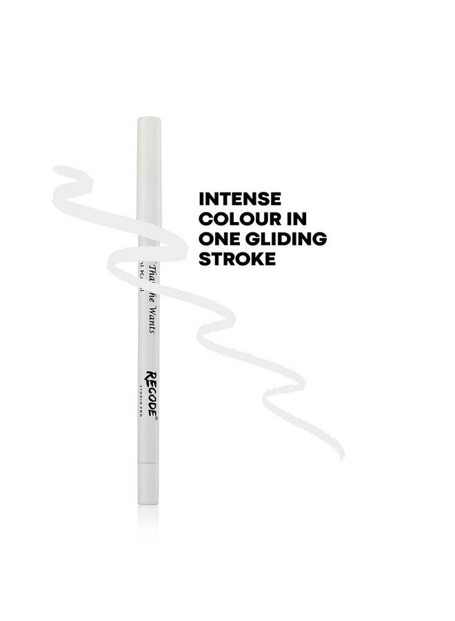 Recode All That She Wants White Matte Pencil Kohl Kajal | 1.20g | 14hrs Long Lasting | Waterproof & Smudgeproof Kohl | One Stroke Gliding Effect - Image 2