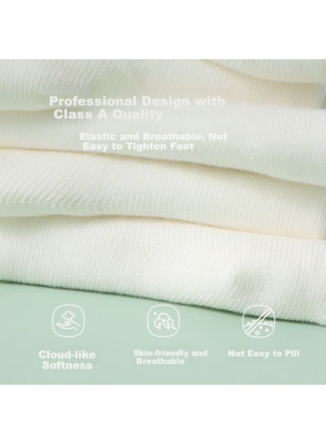 Red Bean Children's White Sports Socks For Boys And Girls, Cotton Breathable Mid-calf Socks For Students, W5005 Set 1, 18-20 - Image 5