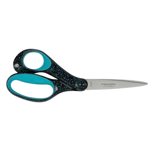 Fiskars 8" Left-Handed Softgrip Teen Scissors for Ages 15+ - Scissors for School or Crafting, Back to School Supplies, Blue Speckled - Image 2
