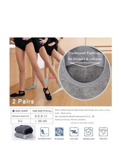 Generic Yoga Socks for Women Non-Slip Grips & Straps, Ideal for Pilates, Pure Barre, Ballet, Dance, Barefoot Workout (Gray)  - Image 5