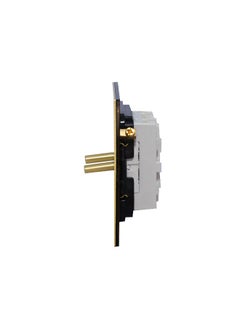 Donmarco 2 Gang Intermediate Switch – Plain Toggle – Stainless Steel Panel, Modern & Durable, Fire-Resistant Electric Switch, 15-Year Warranty, Wall Switch for Home and Office (Brushed Natural Brass)  - Image 4