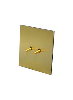 Donmarco 2 Gang Intermediate Switch – Plain Toggle – Stainless Steel Panel, Modern & Durable, Fire-Resistant Electric Switch, 15-Year Warranty, Wall Switch for Home and Office (Brushed Natural Brass)  - Image 3