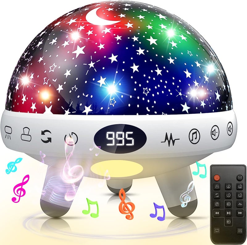 YACHANCE Kids Sound Machine with Night Light Projector,29 Soothing Sounds Baby Night Light Star Projector for Kids Room,White Noise Machine for Baby Sleeping Soother,Nursery Lamp,Kids Bedroom Decor - Image 1