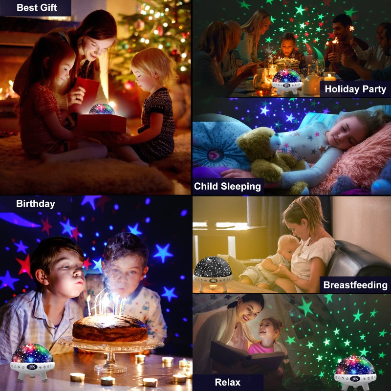 YACHANCE Kids Sound Machine with Night Light Projector,29 Soothing Sounds Baby Night Light Star Projector for Kids Room,White Noise Machine for Baby Sleeping Soother,Nursery Lamp,Kids Bedroom Decor - Image 5