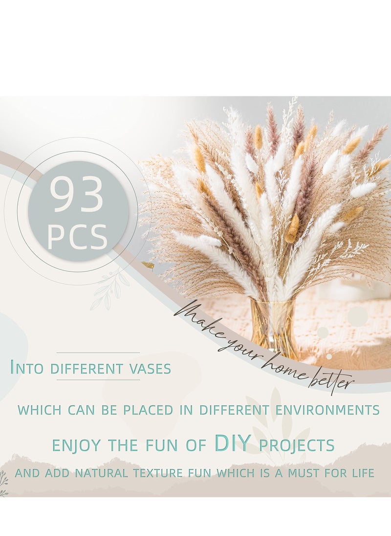 MIXDE - 93-piece Home Decor Dried Flowers Bouquet Floral - Image 1