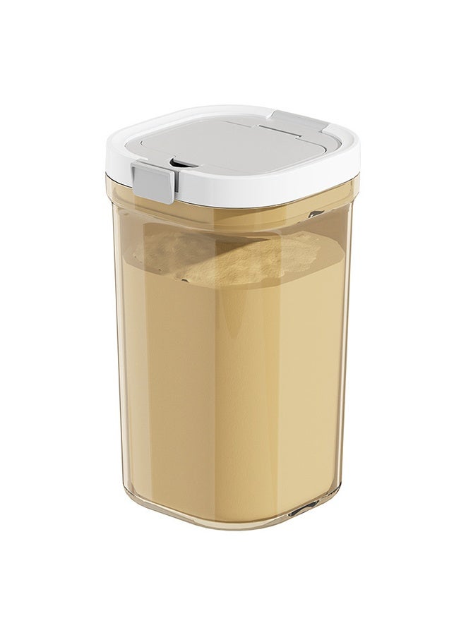 أكنزلмед 1800 مل وعاء مُختَصَّر مادة آداء طعامي عالي الحجم، حاوية مُتَضاعِف الخَتْم مُوَصَّاة ومُعَوَّضَة عن الضوء مع ملعقة، تصميم بحاسبة ومُحَرِّك، لخزن పొడి பாலٍ، أوراق الشاي والقهوة، مناسبة لأسر السعودية - Image 1